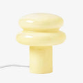 Opal Glass Mushroom Table Lamp with Stacked Glossy Shade for Bedside