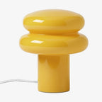 Opal Glass Mushroom Table Lamp with Stacked Glossy Shade for Bedside