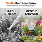 Oscillating Garden Sprinkler with Adjustable Spray Width and Weighted Base