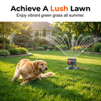 Oscillating Garden Sprinkler with Adjustable Spray Width and Weighted Base