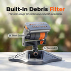 Oscillating Garden Sprinkler with Adjustable Spray Width and Weighted Base