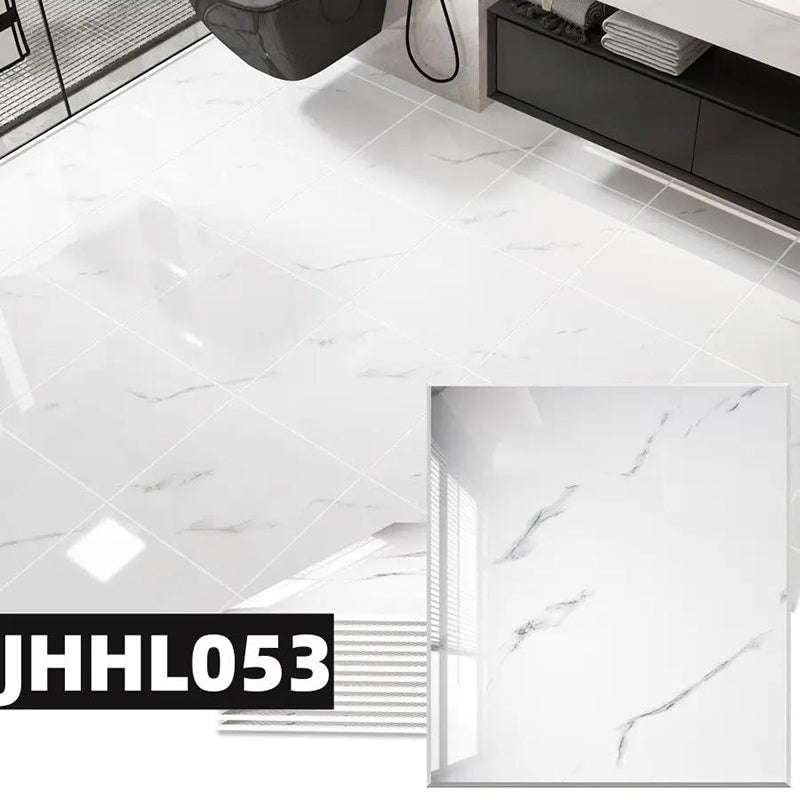 Peel and Stick Floor Tiles Marble Effect Self Adhesive Waterproof Vinyl Tile Set