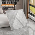 Peel and Stick Floor Tiles Marble Effect Self Adhesive Waterproof Vinyl Tile Set