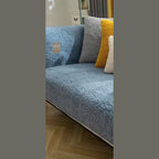 Plush Sherpa Teddy Sofa Cover with Non Slip Backing | Soft Couch Protector