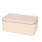 Portable Jewellery Organiser Faux Leather Travel Case with Clear Zip Pouches