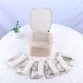 Portable Jewellery Organiser Faux Leather Travel Case with Clear Zip Pouches