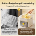 Press Release Ice Cube Tray with Lid and Ice Storage Box with Scoop