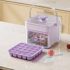 Press Release Ice Cube Tray with Lid and Ice Storage Box with Scoop