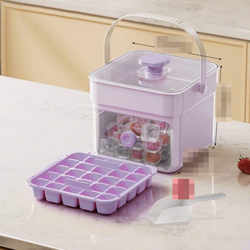 Press Release Ice Cube Tray with Lid and Ice Storage Box with Scoop