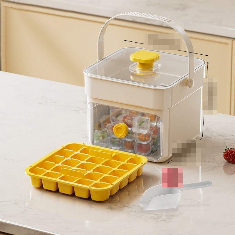 Press Release Ice Cube Tray with Lid and Ice Storage Box with Scoop
