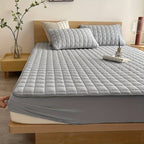 Quilted Fitted Mattress Protector with Deep Elastic Pocket for Bedroom