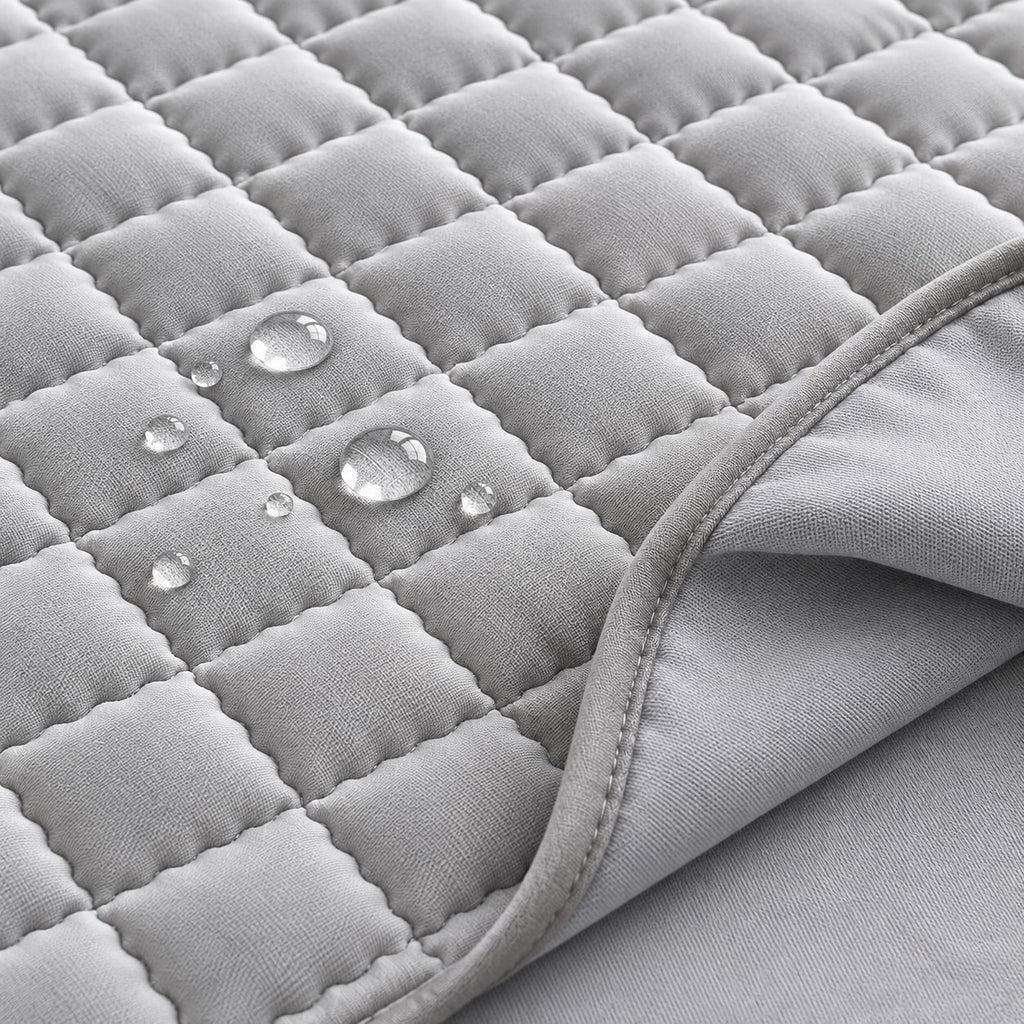 Quilted Fitted Mattress Protector with Deep Elastic Pocket for Bedroom