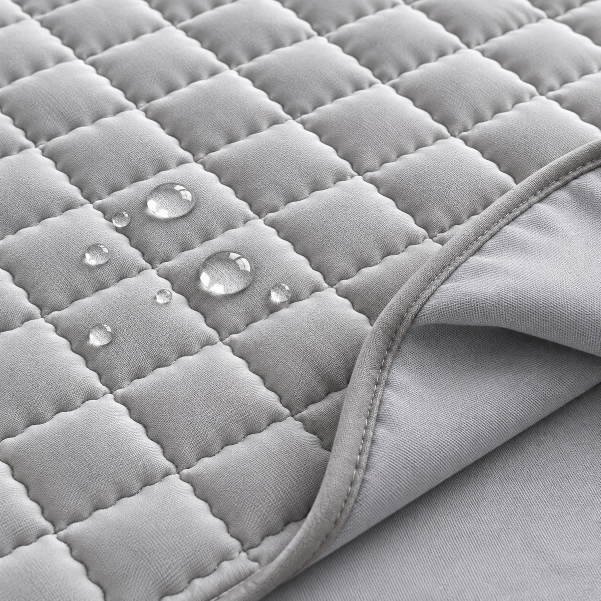 Quilted Fitted Mattress Protector with Deep Elastic Pocket for Bedroom