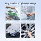 Quilted Half Car Cover Waterproof Roof and Window Protector with Mirror Covers