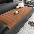 Quilted Sofa Cover with Ribbed Texture | Soft Non Slip Couch Protector for Pets