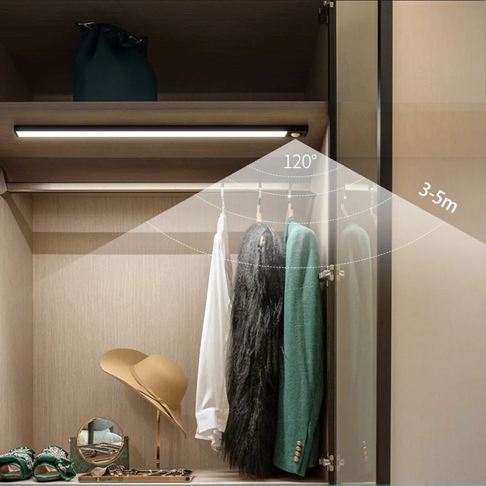 Rechargeable Under Cabinet LED Light with Motion Sensor and Magnetic Mount