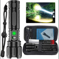 Rechargeable Zoom LED Torch with Five Light Modes and Battery Display
