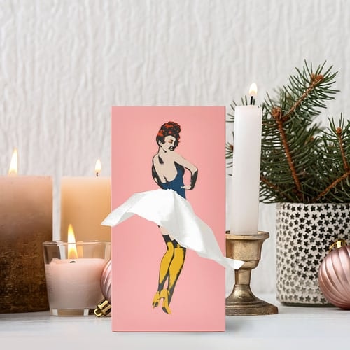 Retro Pin Up Tissue Box Cover Where the Tissue Becomes Her Skirt