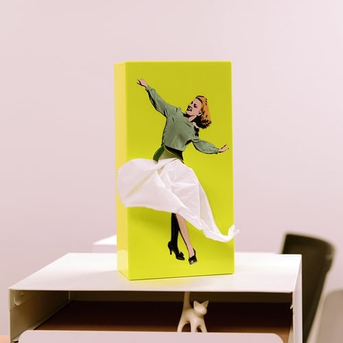 Retro Pin Up Tissue Box Cover Where the Tissue Becomes Her Skirt