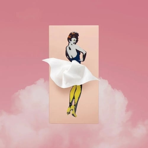 Retro Pin Up Tissue Box Cover Where the Tissue Becomes Her Skirt