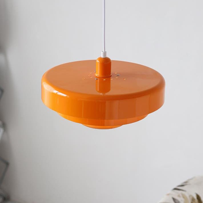 Retro Tiered Metal Pendant Light with Layered Round Shade for Dining Room