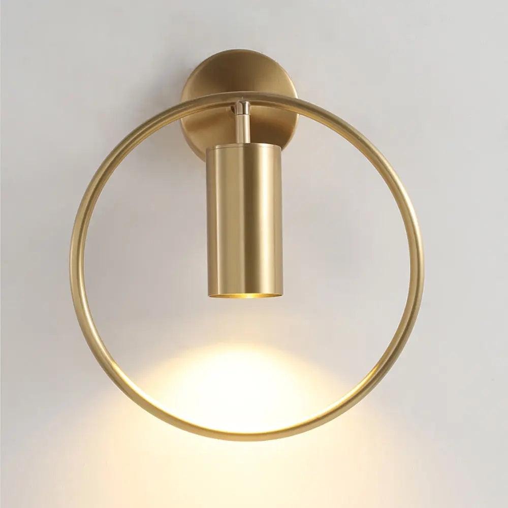 Ring Wall Light with Adjustable Spotlight | Modern Metal Wall Sconce