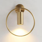 Ring Wall Light with Adjustable Spotlight | Modern Metal Wall Sconce