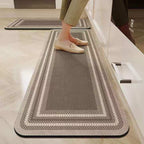 Anti Slip Kitchen Mat Set of Two Absorbent Kitchen Runner and Floor Mat with Rubber Backing for Kitchen Sink | Hallway