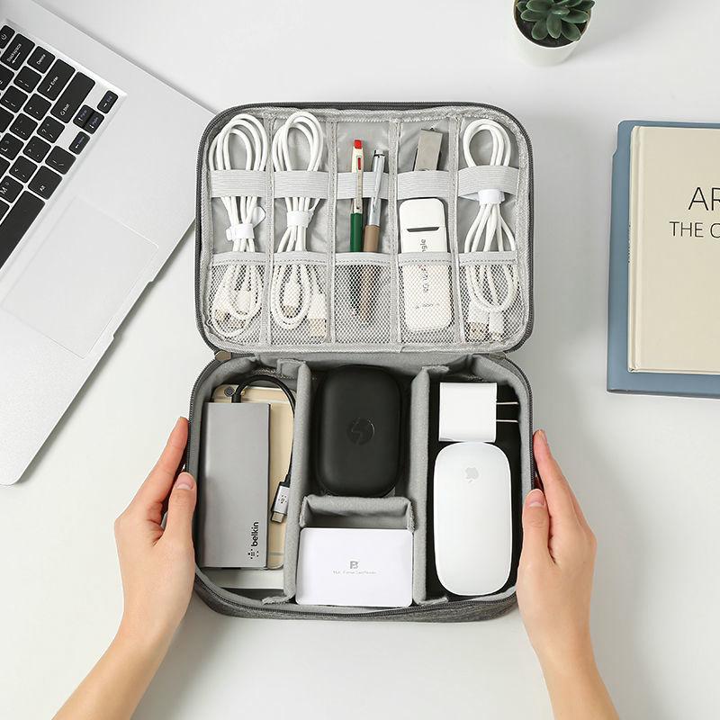 Cable Organiser Bag Waterproof Electronics Travel Case for Chargers | Cables | Power Banks and Earphones