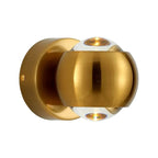 Round LED Wall Light with Up and Down Beam | Modern Metal Globe Wall Sconce
