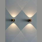 Round LED Wall Light with Up and Down Beam | Modern Metal Globe Wall Sconce