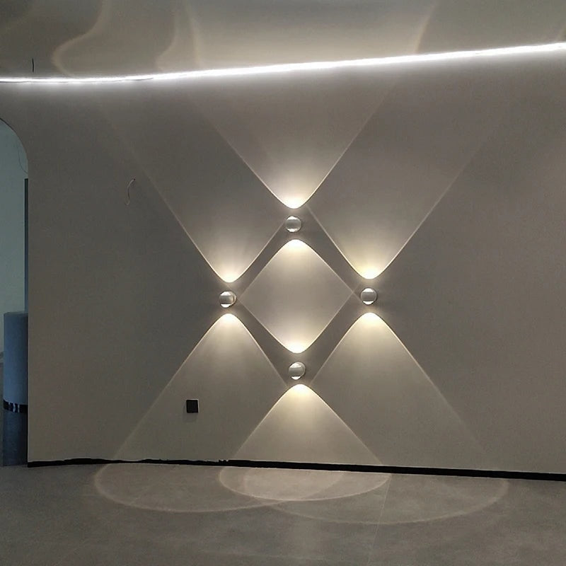 Round LED Wall Light with Up and Down Beam | Modern Metal Globe Wall Sconce