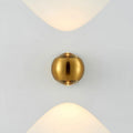 Round LED Wall Light with Up and Down Beam | Modern Metal Globe Wall Sconce