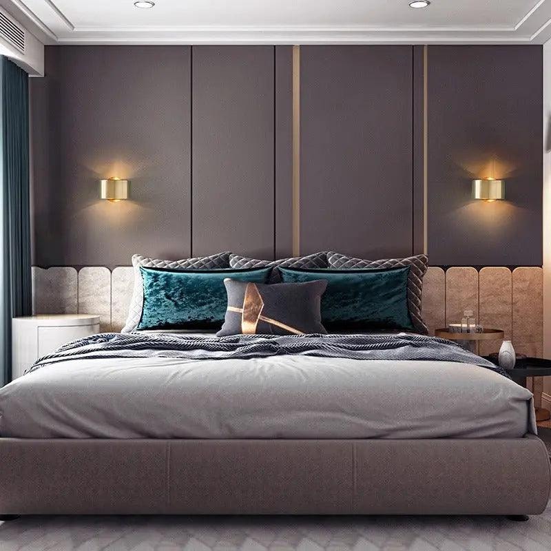 Round Metal Wall Light with Up and Down Glow | Modern Drum Wall Sconce