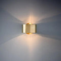 Round Metal Wall Light with Up and Down Glow | Modern Drum Wall Sconce