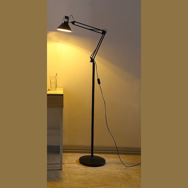 Scandinavian Adjustable Swing Arm Architect Floor Lamp for Reading