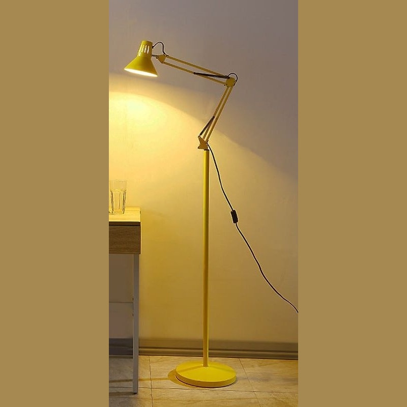 Scandinavian Adjustable Swing Arm Architect Floor Lamp for Reading