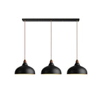 Scandinavian Dome Pendant Light with Wooden Cap for Kitchen Island