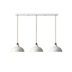 Scandinavian Dome Pendant Light with Wooden Cap for Kitchen Island