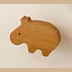 Scandinavian Wooden Animal Wall Hook for Kids Room with Screw or Suction Mount