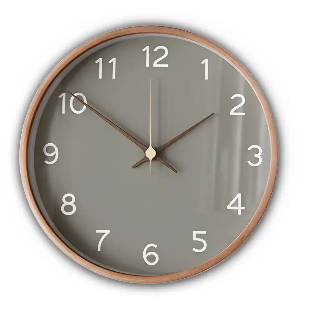 Scandinavian Wooden Wall Clock with Silent Sweep Movement for Living Room