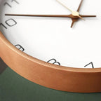 Scandinavian Wooden Wall Clock with Silent Sweep Movement for Living Room