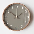 Scandinavian Wooden Wall Clock with Silent Sweep Movement for Living Room