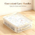 See Through Mesh Storage Bag with Lid and Carry Handles for Wardrobe Organising