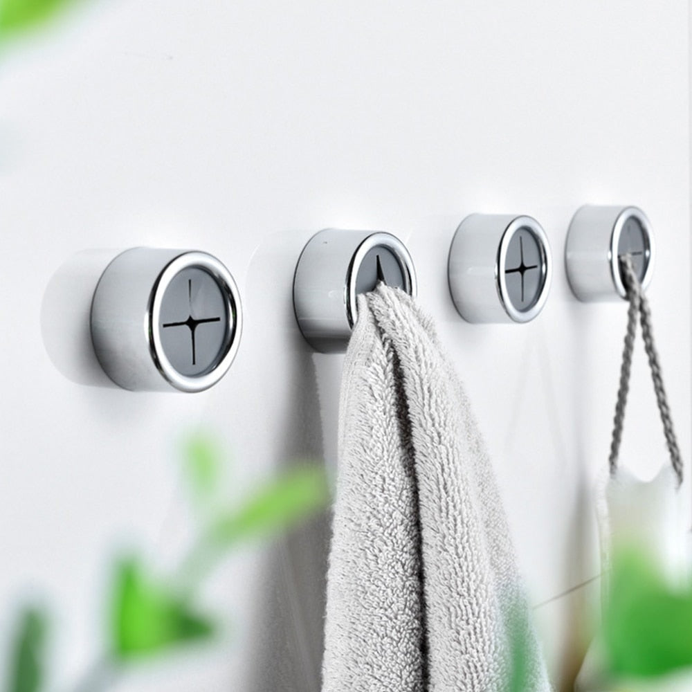 Self Adhesive Tea Towel Holder Set with Push In Grip for Kitchen and Bathroom