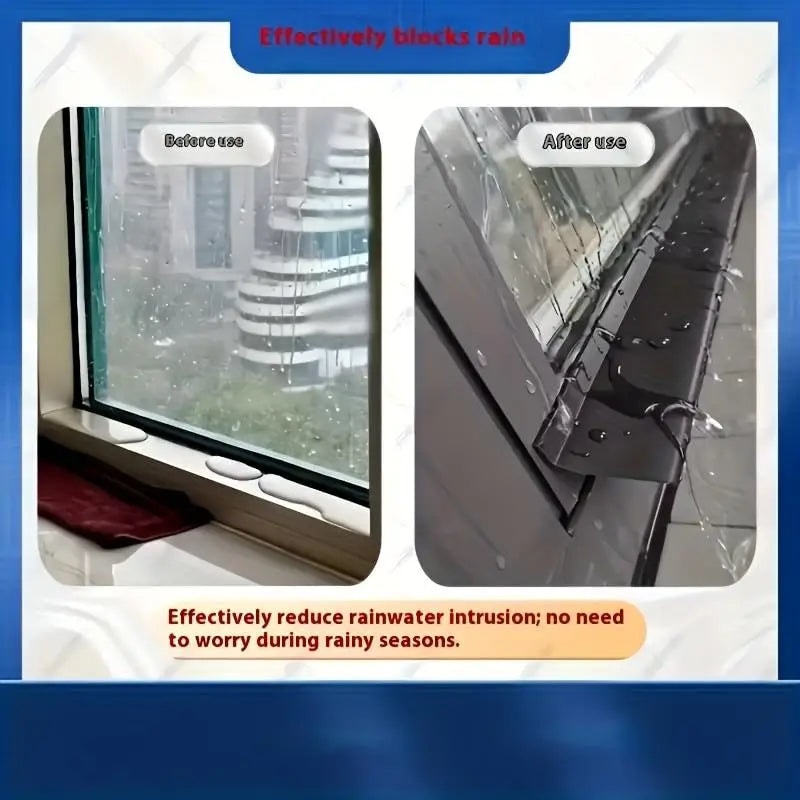 Self Adhesive Window Seal Strip Flexible Rubber Rain Guard for Sliding Windows
