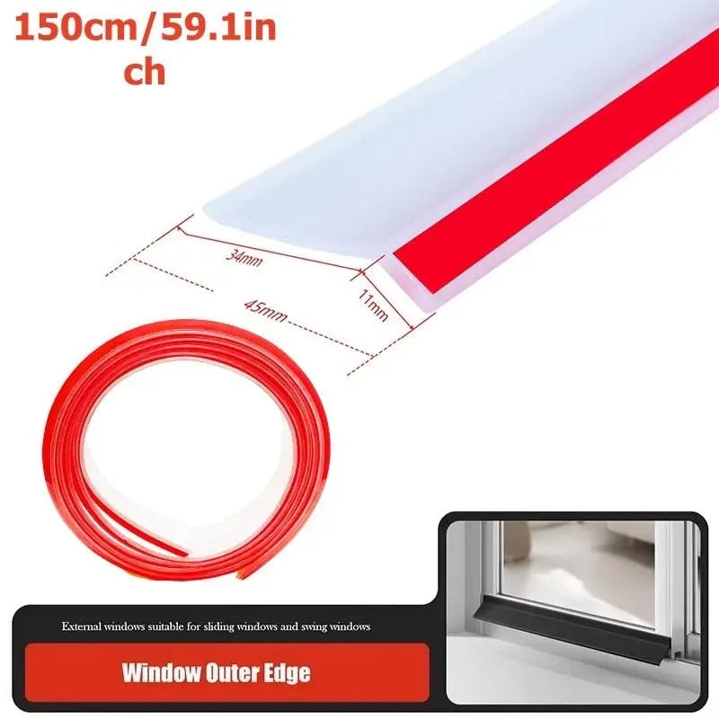 Self Adhesive Window Seal Strip Flexible Rubber Rain Guard for Sliding Windows