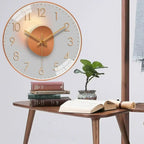 Silent Non Ticking Modern Wall Clock with Glass Cover and Abstract Art Dial