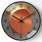 Silent Non Ticking Modern Wall Clock with Glass Cover and Abstract Art Dial