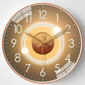 Silent Non Ticking Modern Wall Clock with Glass Cover and Abstract Art Dial